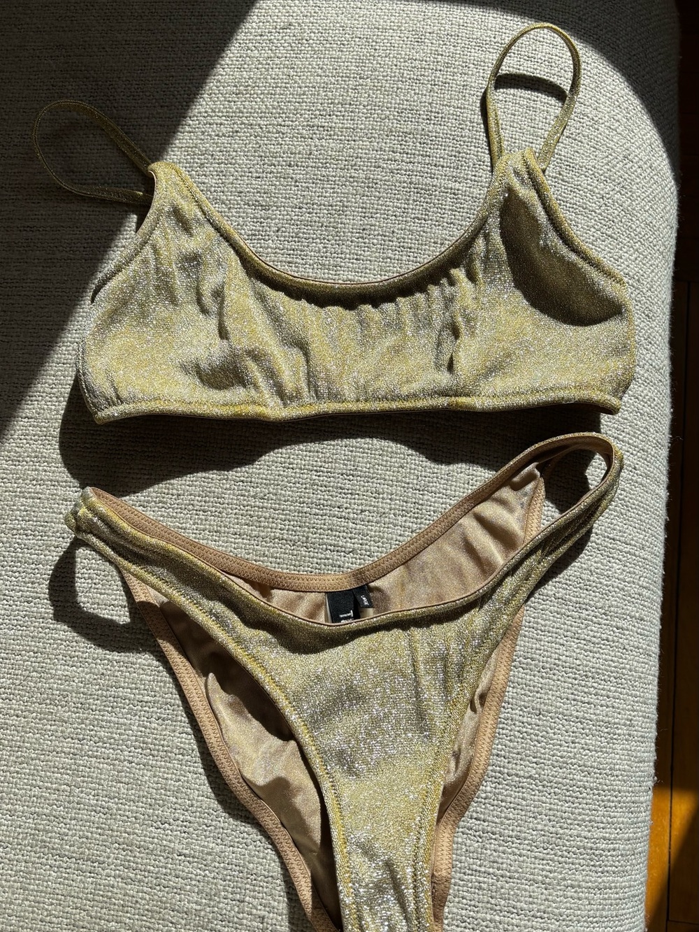 triangl swimwear Gold Shimmer Bikini Set